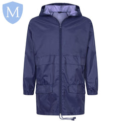 Plain Unisex Waterproof Fold Away Coat (Cagoule In A Bag) - Navy (POA) Mansuri