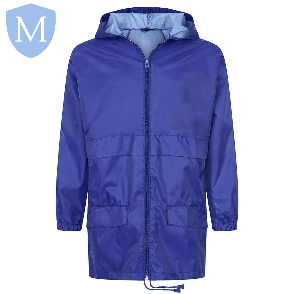 Plain Unisex Waterproof Fold Away Coat (Cagoule In A Bag) - Royal (POA) Mansuri