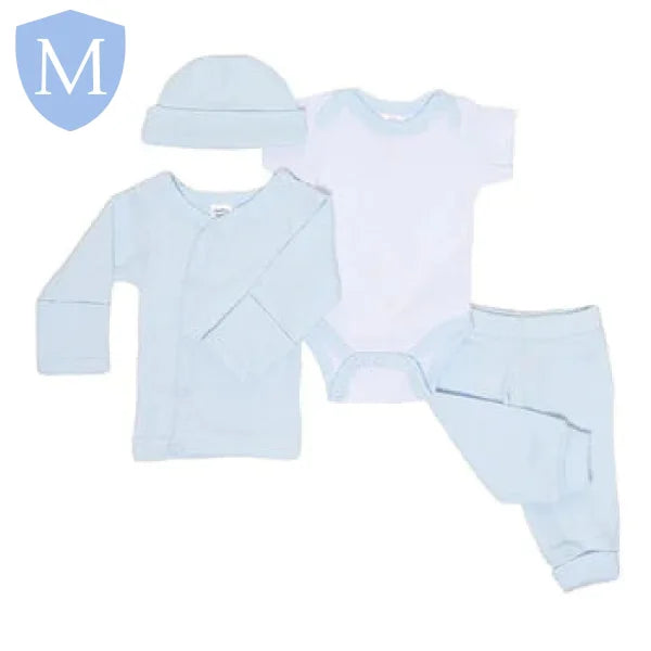 Premature 4 Piece Garment Set White/Pink/Blue (PR10) (Prem) Mansuri