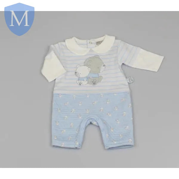 Quilted Fleece Romper - Stripes/Teddy (M1401) (Baby Romper) Mansuri