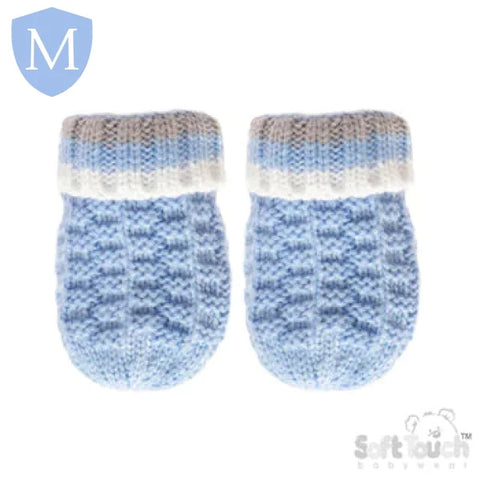 Ribbed Knitted Mittens (M648) (Baby Mittens) Mansuri