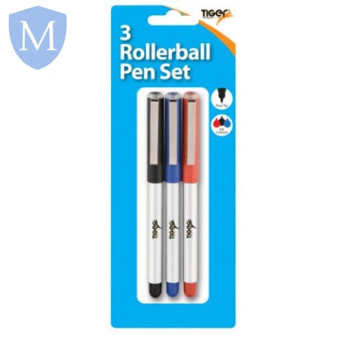 Rollerball Pen Set - 3 Assorted Colours (Stationery Essential) Mansuri