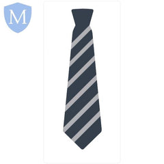 Saltley Clip On Tie Silver (Jemison House) (16" Clip-On Tie) Mansuri