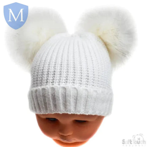 Small Double Ribbed Pom-Pom Hat (H506/1) (Baby Hats) Mansuri