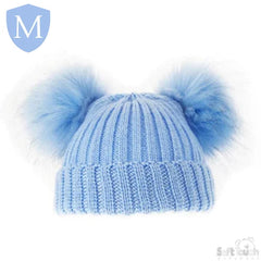Small Double Ribbed Pom-Pom Hat (H506/1) (Baby Hats) Mansuri