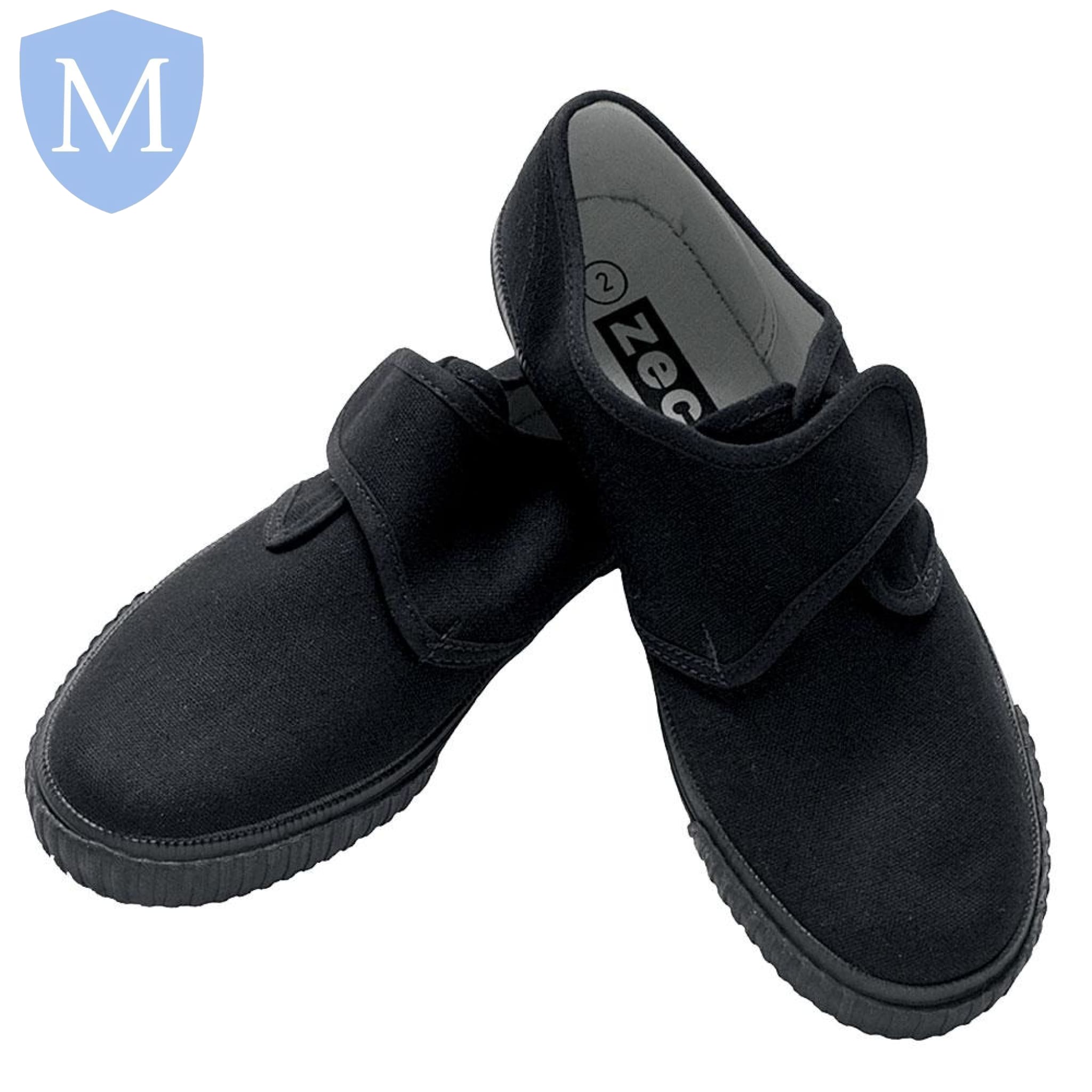 Sports Velcro Plimsolls - PE Pumps (Black) Mansuri
