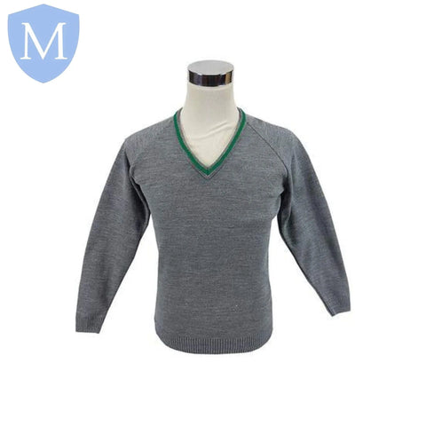 Tile Cross V Neck Jumper - Green (Martineau) Chest 28 (9/10 Years),Chest 30 (11 Years),Chest 32 (12 Years),Chest 34 (13 Years),Chest 36 (14 Years),Chest 38 (15/16 Years),Chest 40,Chest 42,Chest 44,Chest 46,Chest 48,Chest 50,Chest 52