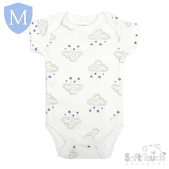 Tiny Baby Bodysuits With Grey Cloud Design (PR31) (Prem) Mansuri