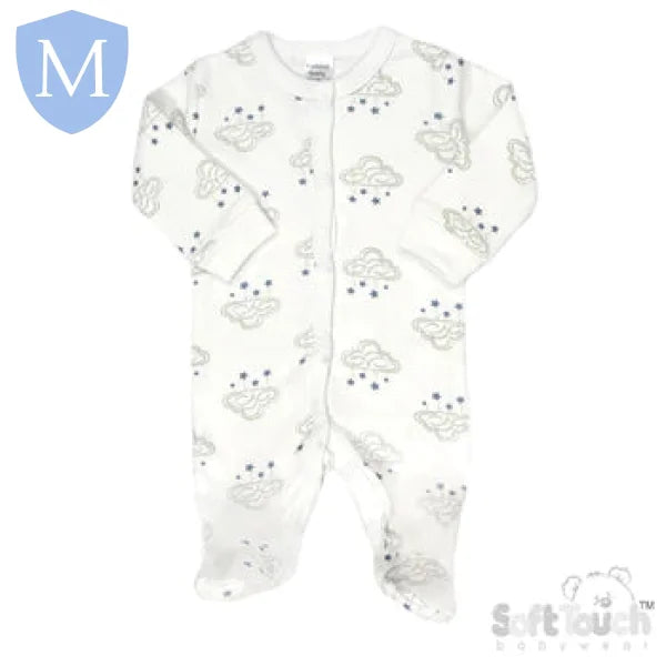 Tiny Baby Sleepsuits With Grey Cloud Design (PR31) (Prem) Mansuri