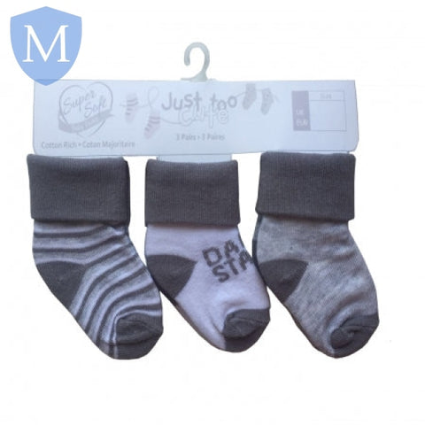 Triple Pack Baby Socks - Dads star (24JTC8955) (Baby Socks) Just Too Cute