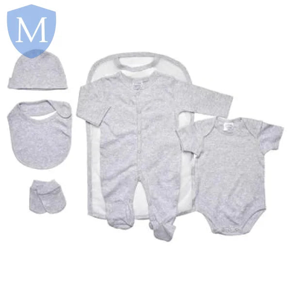Unisex Baby 5pc Gift Set - Plain Grey (45JTC9397) (Baby Unisex Gift Set) Mansuri