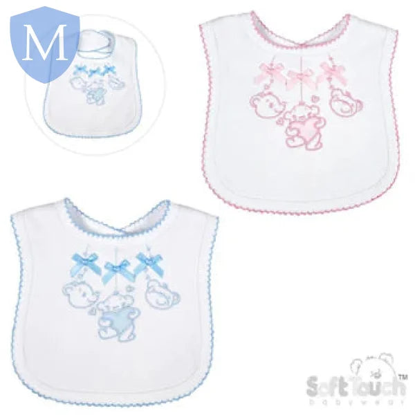 Velcro Fastening Embroidered Bib (P361) (Baby Bibs) Mansuri
