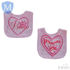 Velcro Prince/Princess Printed Bibs (P4707) (Baby Bibs) Mansuri